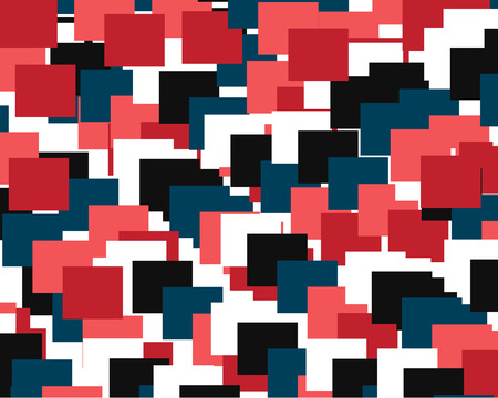 on a white background are arranged in a chaotic manner a large number of colored squares