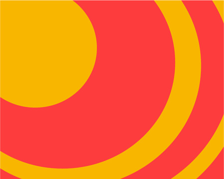 on a bright pink background shows yellow circlesの写真素材