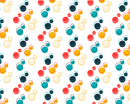 Multicolor blue yellow orange red blue circle, colorful soft round buttons or bright colored balls flat setのイラスト素材