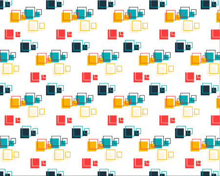 Background with pink blue red yellow squares, background with colored squares, large set, abstractionのイラスト素材