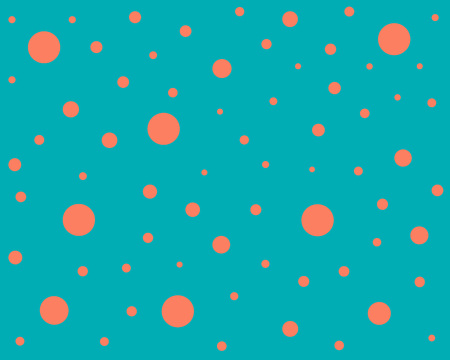 positive bright print blue orange chaotic bubbles on background, design element, textile, printingのイラスト素材