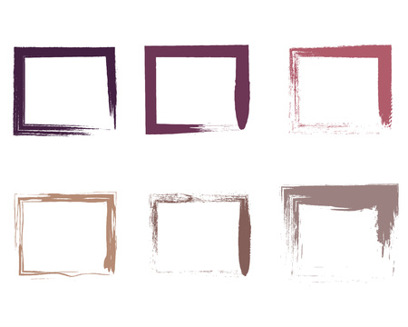 Vector paint, set squares brush stroke, brush, line or texture. Dirty art design element, box, frame or background for text. Grunge Roller. Vector brush stroke . Sorry banner. Modern textured shape. Convex lines.のイラスト素材