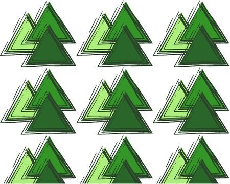 abstract background pattern color brush stroke blue, green triangles on white background. Grunge brush vector hand drawn icon. Repeated irregular strokes with polka dots and a brush. Model trends drawn by hand. Grunge, sketch, watercolor, spray paint. Modern vector illustrationのイラスト素材