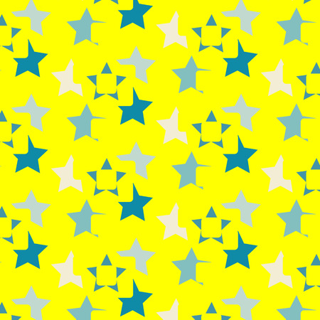 Modern stylish abstract geometric pattern with colorful bright strokes green stars on a dark background. Vector illustration for fabric, Wallpaper, textile, wrapping paper and more.の写真素材