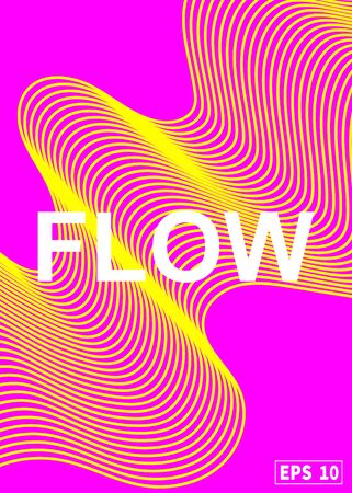 Minimal vector cover design. Smooth yellow pink backgrounds as a modern template for design. Fluid creative backgrounds from contemporary forms to design fashion abstract artwork, banners, posters, booklets.の写真素材