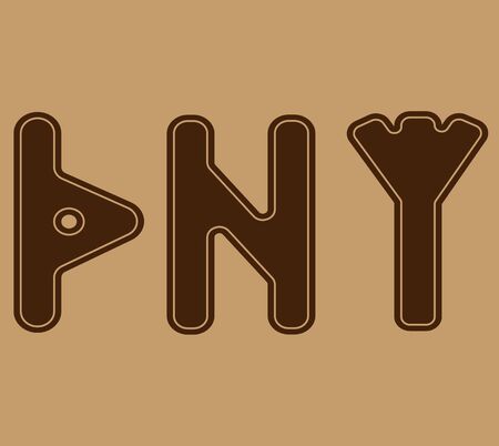 Rune symbolizes good luck. The choice of runes for your talisman, the main power of the runes to apply them to the talisman.の写真素材