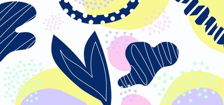 Hand drawn texture bright cute pattern for wrapping paper, textile, postcards, posters, invitations, booklet cover. Vector.のイラスト素材