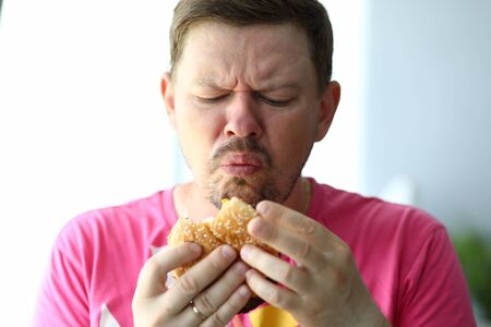 Disappointed hungry manの写真素材