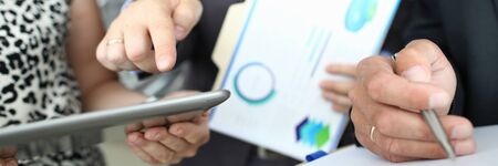 Smart businesspeople in office