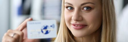 Gorgeous lady in biz office