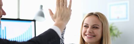 Happy smiling businesswomanの写真素材