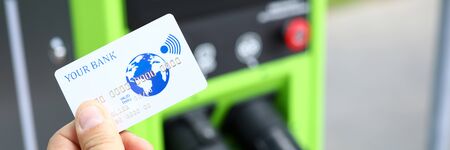 Man holding credit cardの写真素材