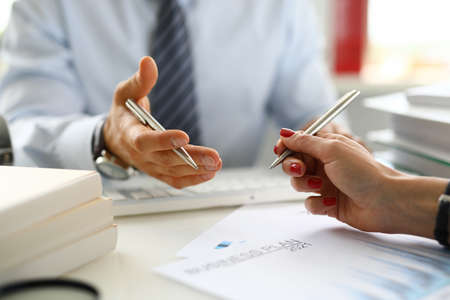 Analysis and forecasting of business plan for 2021 closeup.の写真素材