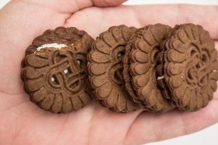 macaroon on white food backgroundの写真素材