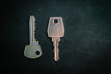 Key on black background houseの写真素材