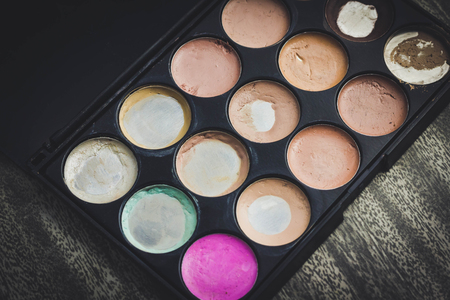 Beauty set gift on black backgroundの写真素材