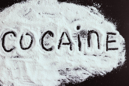 inscription cocaine on cocaine narcoticの写真素材