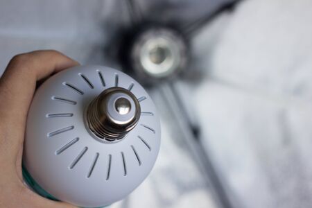 Photo studio with video spotlights equipment constantの写真素材