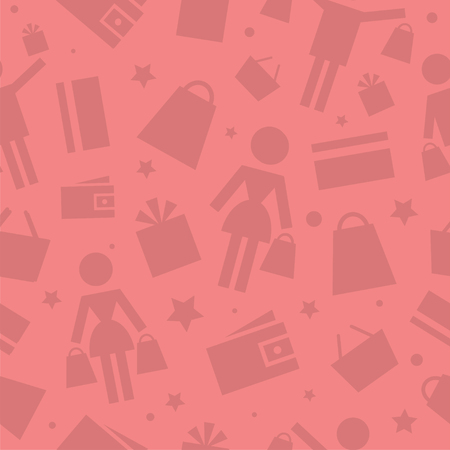 Pattern shopping store iconsのイラスト素材