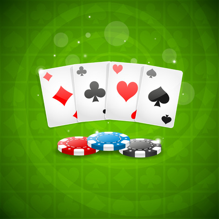 Background playing cards and chipsのイラスト素材