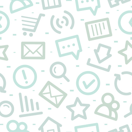 Internet icons patternのイラスト素材