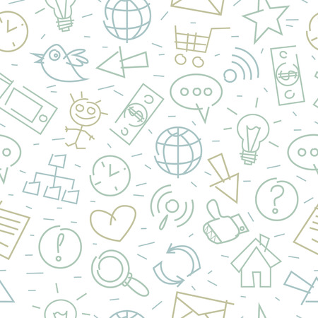 Pattern doodle internet companionship ideasのイラスト素材