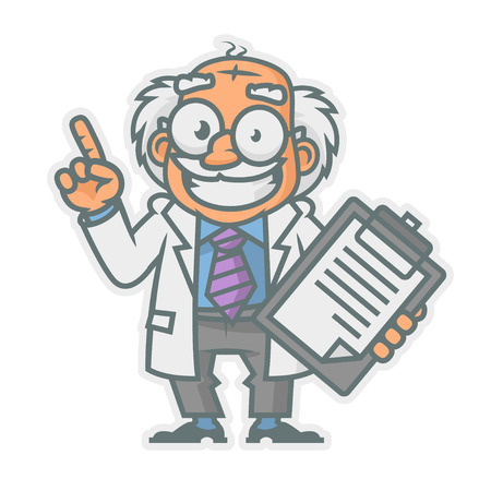 Professor showing thumbs upのイラスト素材