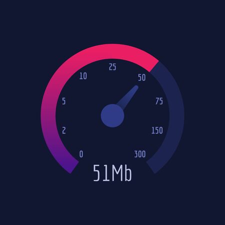 Speedometer Internet Speed 300 mb. Vector Illustration. Vector Icon.のイラスト素材