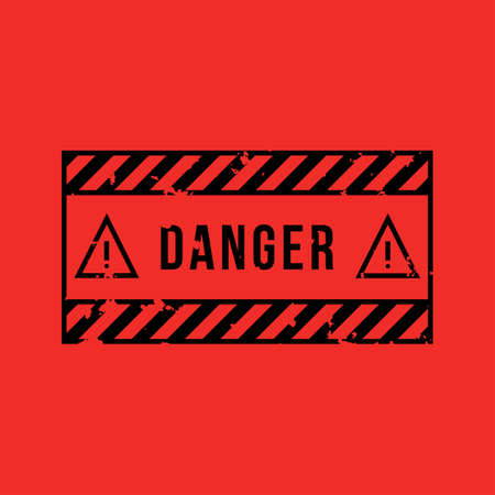 Danger vector sign. Vector icons. Vector Illustrationのイラスト素材