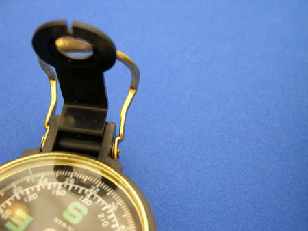 Compass on a blue background