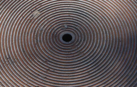    top of a manhole cover                             の写真素材