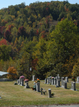 Rural country graveyard in North Carolinaの写真素材