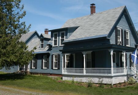 A view of an old house in New Englandの写真素材