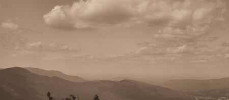 A view of the White Mountains in Northern New Hampshireの写真素材