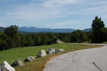A view of the White Mountains in Northern New Hampshireの写真素材