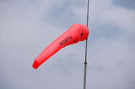 A windsock flying in the breeze in North Carolinaの写真素材