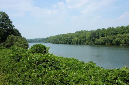 Along the Catawba River in western North Carolinaの写真素材