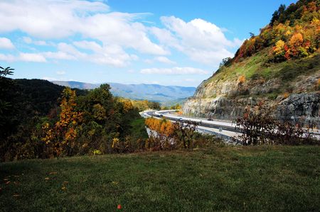 A view of the North Carolina Mountainsの写真素材