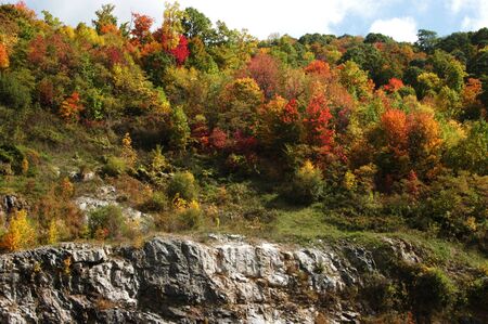 Fall in the mountains of North Carolinaの写真素材