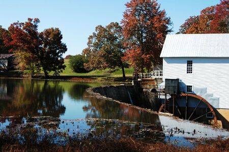 An old flour mill and dam in rural North Carolina