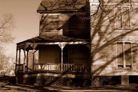 An old abandonded houseの写真素材