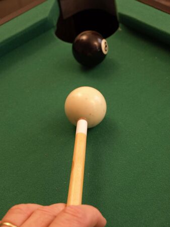 eight ball in the cornerの写真素材