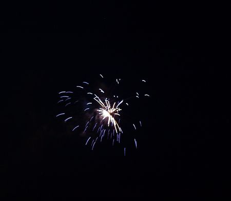 Fireworks display at night の写真素材