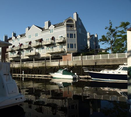 Lobster boats in harbor ready to start the day.の写真素材