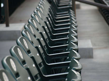 View of a baseball park before the crowd arrivesの写真素材
