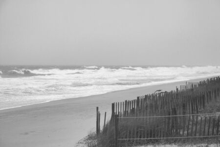 Early winds of Hurricane Irene along North Carolina Coastのeditorial素材