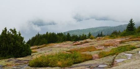 View from the to of Cadillac Mountain in Acadia National Park.の写真素材