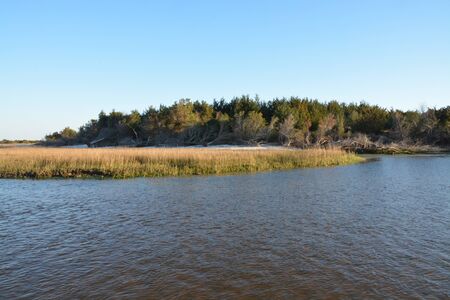 A view of the shore around the north end of Carolina Beach.の写真素材