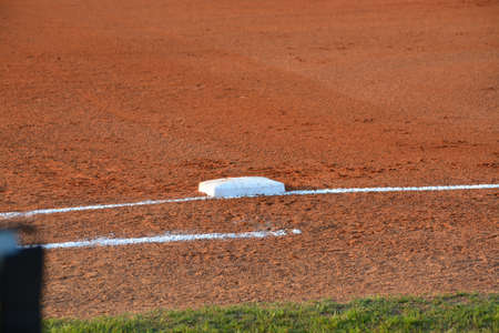 Getting ready to start a new game. Field is prepped!の写真素材