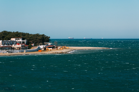 View of the tip of "Tolstoy Cape" and the sea coast. Gelendzhik, Russiaの写真素材